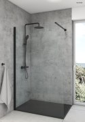 Bo Oltens Bo Walk-In ścianka prysznicowa 110 cm czarny mat/szkło przezroczyste 22003300